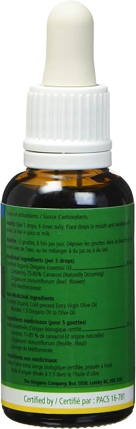 Oregano Oil - 1 Oz / 30ml 100% Certified Organic