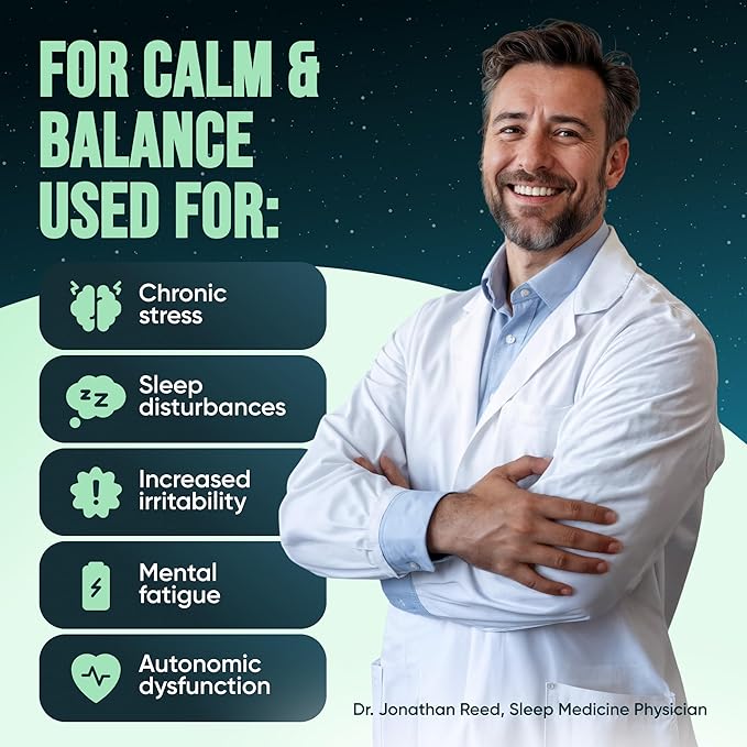Cortisol Supplements for Women &amp Men - Bacopa Monnieri Lemon Balm Ashwagandha with 5 HTP GABA L-Theanine Supplement - Stress &amp Mood Support for Adults - Happy Pills for Nerve Calm - 60 Cap