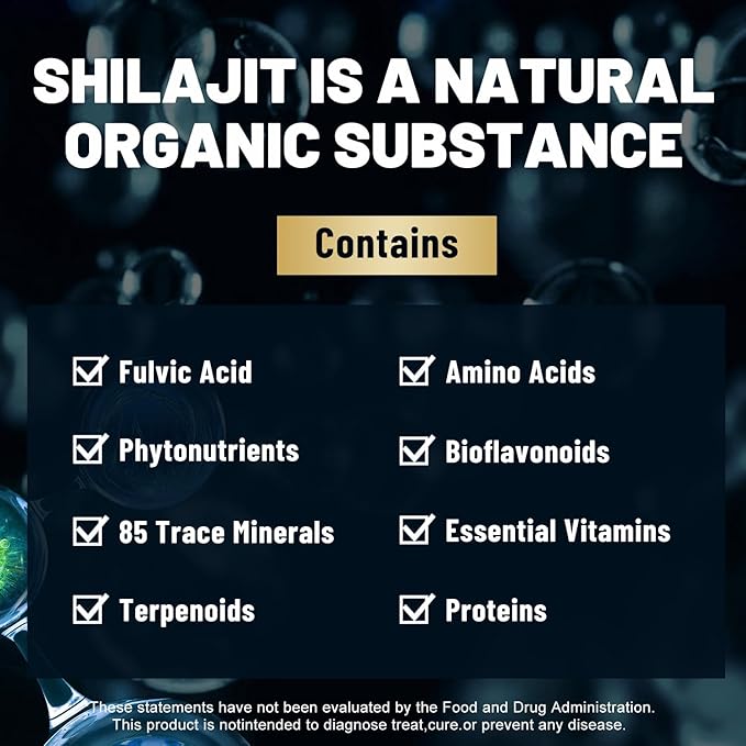Shilajit Capsules - Premium Shilajit for Men - with Ashwagandha Ginseng and More Fulvic Acid for Men/Women - 120 Capsules