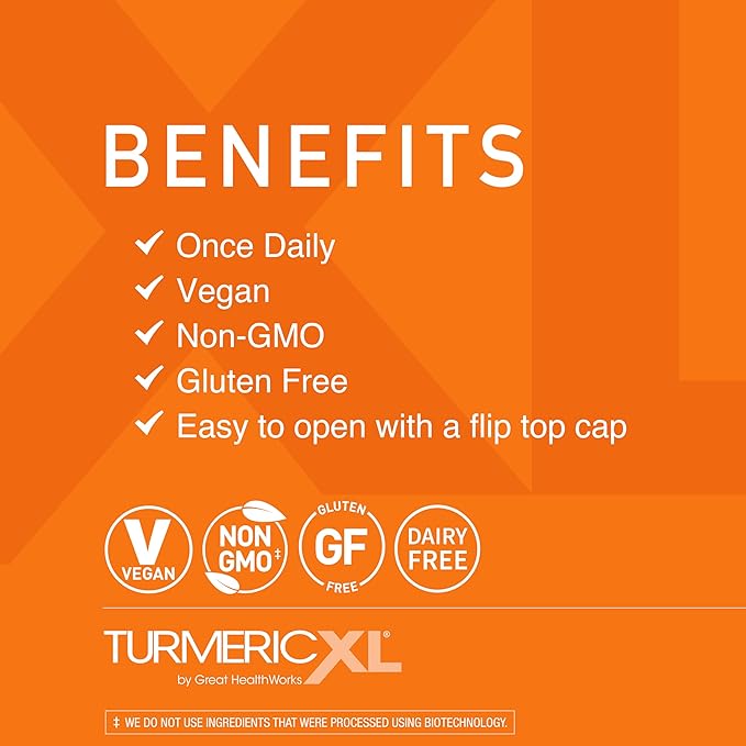 OmegaXL TurmericXL Natural Joint Support Supplement 250mg Turmeric Extract Delivers 45x More Curcumin - High Absorption Gluten-Free – 30 Veggie Capsules