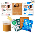 Copper Cow Vietnamese Coffee Variety Pack (15 Coffees &amp 15 Creamers)| Classic Vanilla &amp Salted Caramel Latte | Pour Over Single-Serve Lattes No Refrigeration Needed Travel Friendly Ground