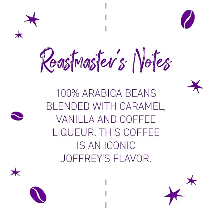 Joffrey's Coffee - Jamaican Me Crazy Flavored Artisan Medium Arabica Roast Caramel Vanilla Liqueur K-Cup Compatible (96 Count)