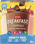 Nestle Carnation Breakfast Essentials Complete Nutritional Drink Rich Milk Chocolate/Classic French Vanilla/Strawberry Sensation Flavor 60 Ct