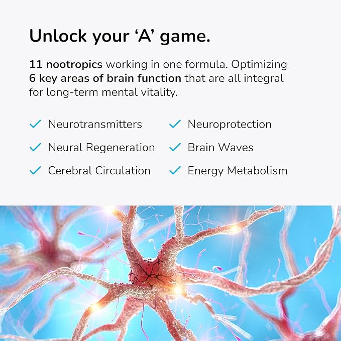 Mind Lab Pro® MLP® v4 Universal Nootropic™ Brain Booster Supplement for Focus Memory Clarity Energy - 60-Count - Plant-Based Naturally Sourced Memory Vitamins for Better Brain Health Made in USA