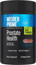 Weider Prime Prostate Health - Dual Action with Nitric Oxide Boost - Plant-Based Support for Prostate &amp Urinary Health - Men’s Wellness Formula with Flowens - Gluten-Free &amp Non-GMO - 60 Capsul