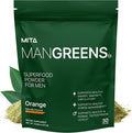 Man Greens Science Based Dosed Superfood Powder for Men with Tongkat Ali &amp KSM-66 Ashwagandha &amp More | Naturally Sweetened Greens &amp Adaptogen Supplement | Orange Flavor | 30 Servings