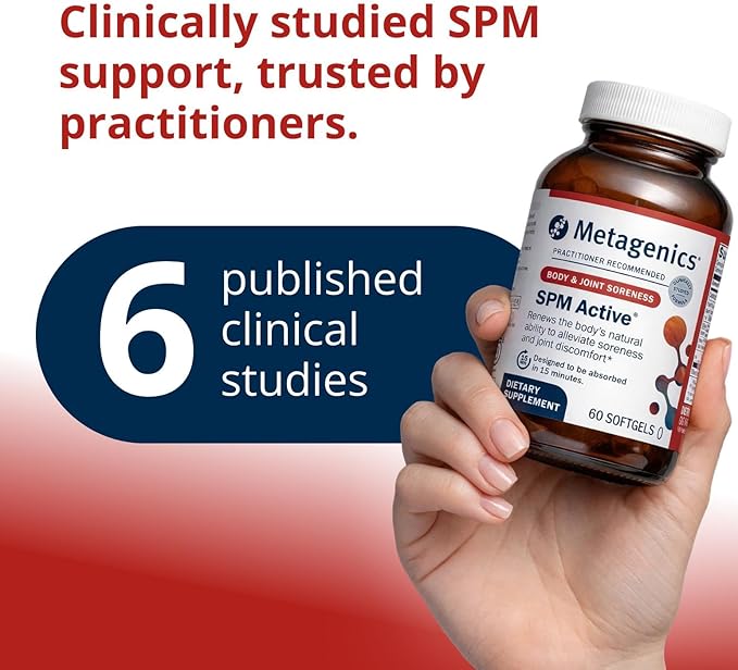 Metagenics SPM Active - Specialized Pro-Resolving Mediators from Marine Oils - Supports Normal Inflammatory Response Tissue Health Joint Comfort Immune Health - Non-GMO &amp Gluten-Free - 60 Softg