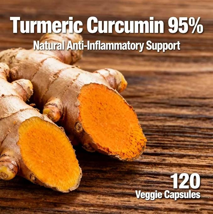 Turmeric Curcumin Supplement - 95% Curcuminoids with Bee Propolis Ginger &amp Black Pepper - Enhanced with Vitamin C (1pc)