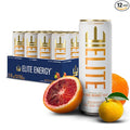 ELITE Energy – Healthy Energy Drinks – Clean Green Tea Caffeine with L-Theanine – Zero Sugar 10 Calories Naturally Sweetened Functional Energy for Focus &amp Performance – 12 Pack – Blood Orange Yu