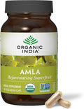 ORGANIC INDIA Amalaki Herbal Vitamin Supplement - Immune Support Vitamin C Vegan Gluten-Free Kosher Ayurvedic Antioxidant USDA Certified Organic Non-GMO - 90 Capsules