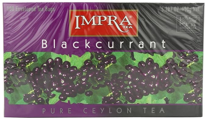 Impra Black Currant Tea 100-Count Tea Bags (Pack of 6)