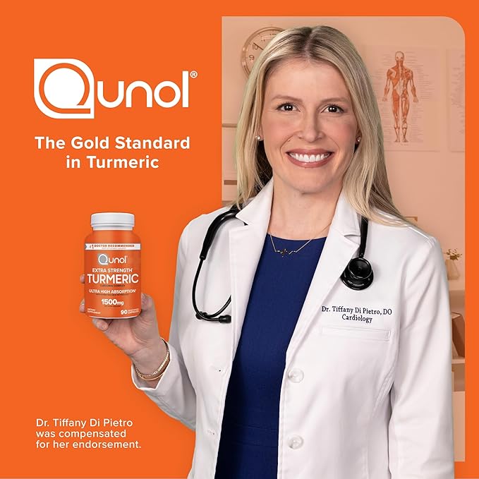 Turmeric Curcumin Capsules Qunol with Ultra High Absorption 1500mg Joint Support Dietary Supplement Extra Strength 90 Vegetarian Capsules