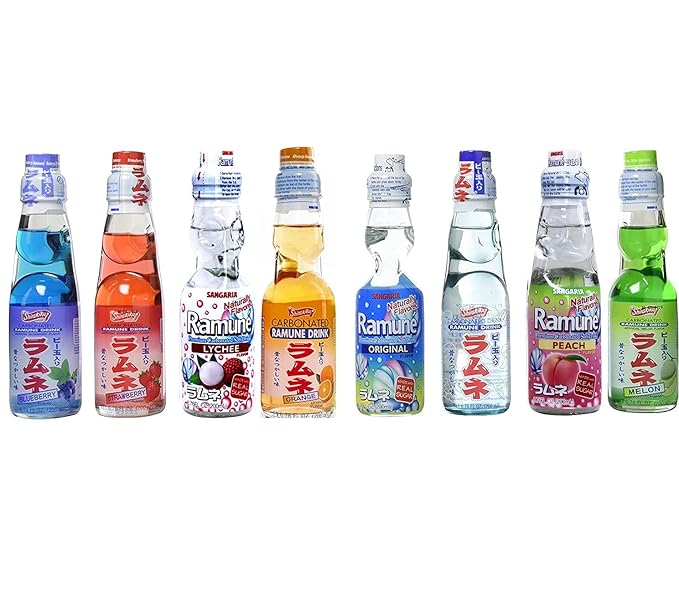 Ramune Japanese Soda Variety Set - Pack of 8