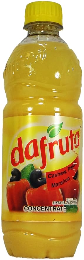 Dafruta Cashew Juice Concentrate - 16.9 FL.Oz | Suco Concentrado Dafruta Sabor Caju - 500ml - (PACK OF 02)