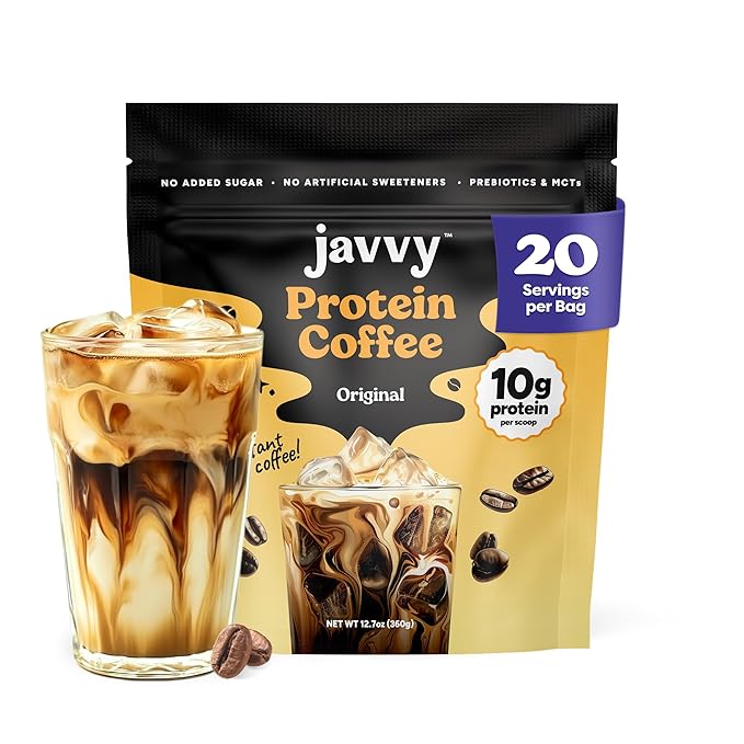 Original Protein Iced Coffee - Premium Whey Protein &amp Instant Iced Coffees - 100% Natural Cold Brew - Zero Artificial Flavors &amp Sweeteners 80 mg Caffeine Per Serving No Added Sugar 20 Servi