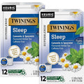 Twinings Nightly Calm Herbal Tea K-Cup Pods for Keurig - Sleep Tea Bedtime Caffeine-Free Tea Blend Soothing Chamomile Relaxing Spearmint Subtle Lemongrass Flavor 12 Count (Pack of 2)