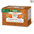 Tadin Pumpkin Spice Herbal Tea Caffeine Free Decaf 24 Tea Bags Per Box Pack of 6