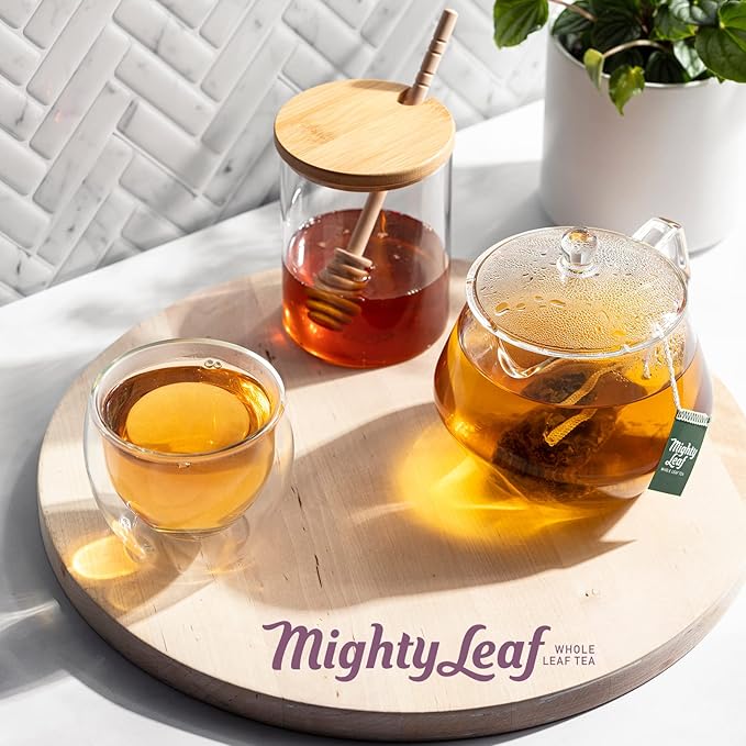Mighty Leaf Organic Spring Jasmine Green Tea – 100 Count Premium Silken Tea Bags – Foil Wrapped for Freshness – Whole Leaf Green Tea with Floral Jasmine Aroma – USDA Organic Certified