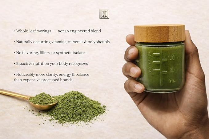 Moringa + Collagen Powder - Premium Superfood Blend for Skin Hair &amp Gut Health - 60-Day Supply