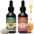Life Cykel Cordyceps +Lion's Mane Extract Performance Pack - Organic Mushroom Supplement for Energy Focus &amp Mental Clarity - USA Made Pure &amp Potent Mushroom Liquid Drops for Adults