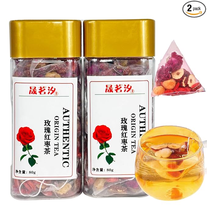 Longan Red Date Tea Rose Red Jujube Fruit Goji Berry Tea Bags Women's Five Treasures Tea Date Longan Goji Berry Roses Wolfberry Flower Chinese Herbal Fruit No addition Caffeine Free 桂圆红枣枸杞茶 玫瑰红枣茶 160g