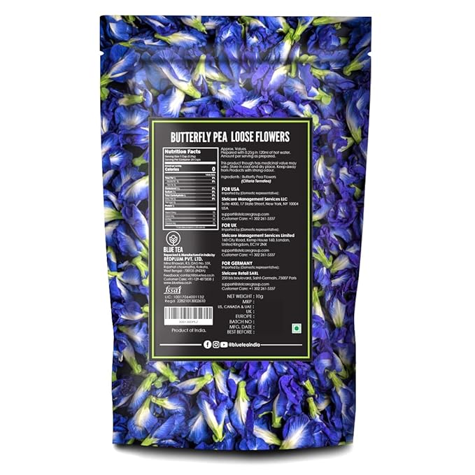BLUE TEA – Combo - Butterfly Pea Flower Tea (15 Tea Bags) + Butterfly Pea Flower Tea (0.35 Oz) + Butterfly Pea Flower Tea (30 Tea Bags) - Herbal Tea - Gluten Free - Eco-Conscious Packaging