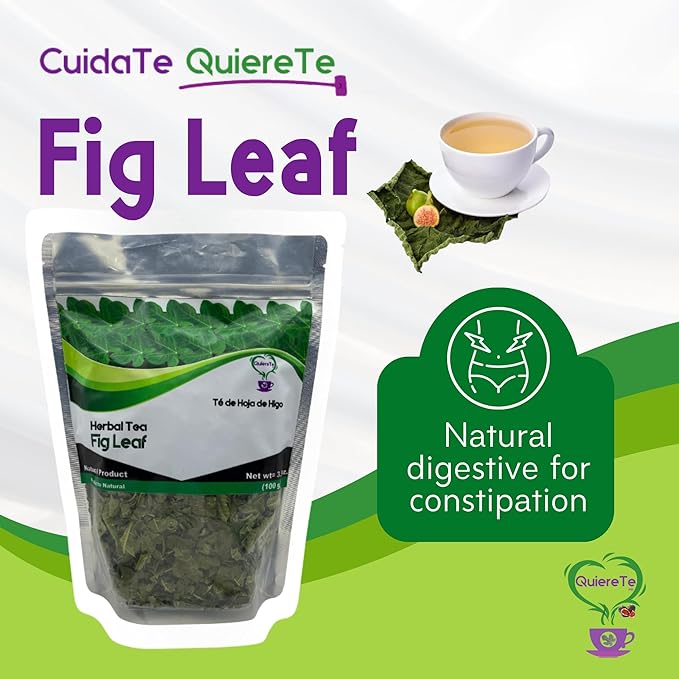 Fig Leaf Tea Hoja de Higo Quiere Te 3.5 oz (100 grams) 1 Pack Up to 66 Cups Crushed Fig Leaf Tea Loose Leaves 100% Natural Resealable Bag Product From Mexico Herbal Tea Fig Infusion