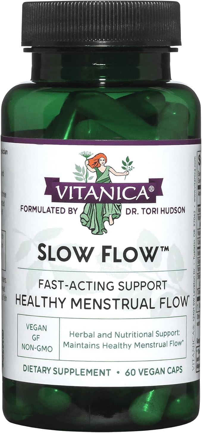 Vitanica Slow Flow Menstrual Flow Support Vegan 60 Capsules