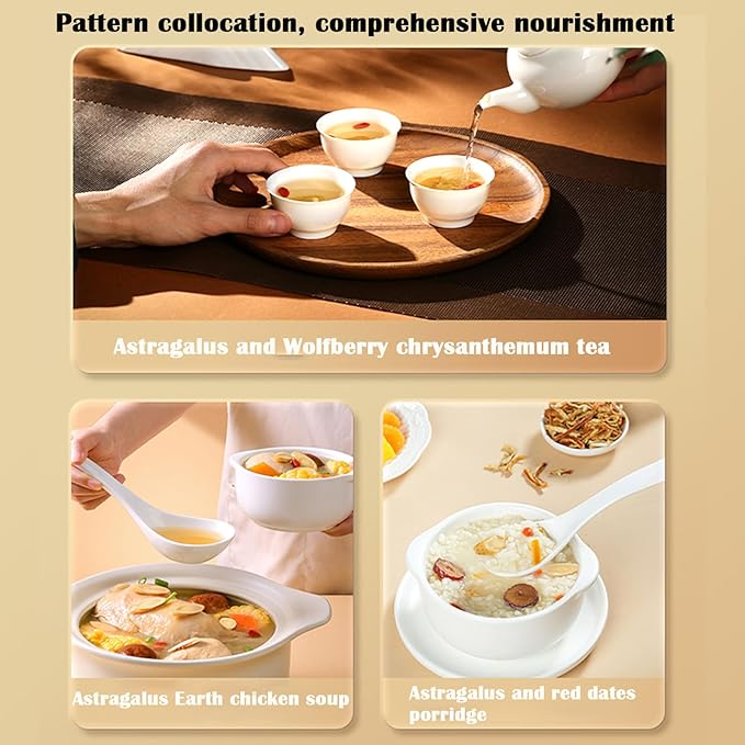 Lingyunxi Astragalus 黄芪 300g Astragalus Root Slices Huang Qi Astragalus Root Tea Grade Chinese Herbal Tea Make Brewing Tea Cooking Soups Congee No Addition 黄芪片