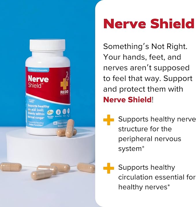 Redd Remedies Nerve Shield Supports Healthy Nerve Structure and Circulation 120 Vegan Capsules