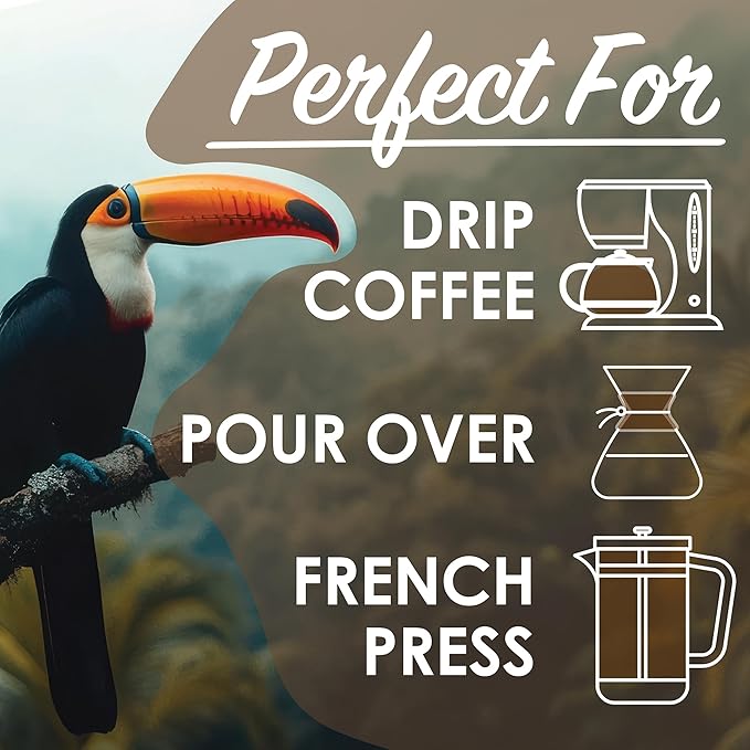 Magnum Exotics Organic Peru Blend Whole Bean Coffee - Coffee Beans Medium Roast Caffeinated Roasted Bulk Brew Rich &amp Smooth Flavor Fresh Roast -32 oz (2 lb) Bag