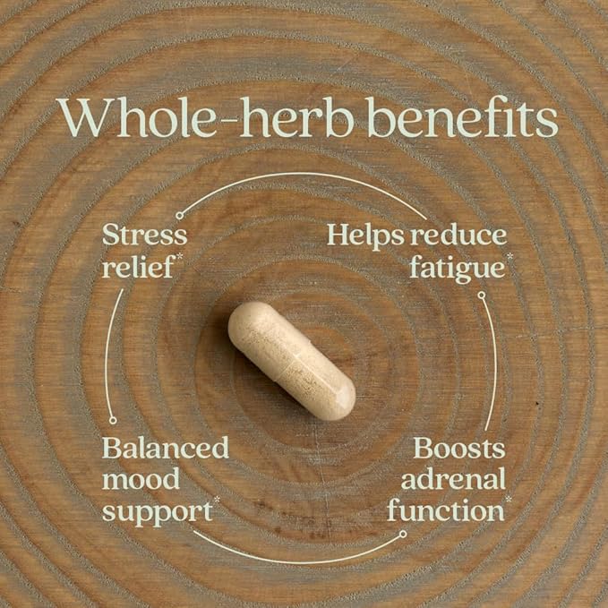 New Chapter Organic Ashwagandha Supplement One Capsule a Day of Adaptogens for Stress Relief Mood Support &amp Energy Vegan 60 Count