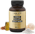 I Am Joy co. Ormus Shilajit Lion's Mane - Ultimate Brain Power! Monoatomic 24k Gold - The Only Blend of Its Kind for Energy Memory &amp Focus - 60 Vegan Capsules