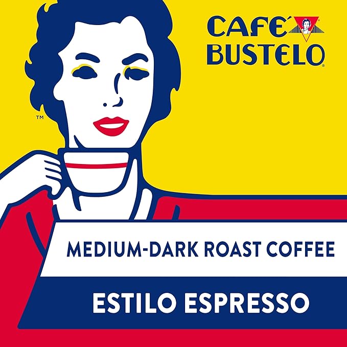 Café Bustelo Supreme by Bustelo Espresso Style Medium-Dark Roast Ground Coffee 10 Ounce (Pack of 12)