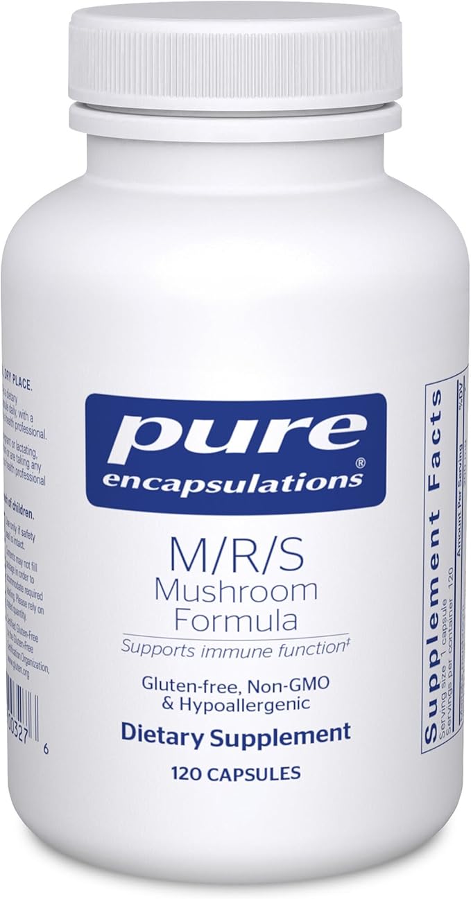 Pure Encapsulations M/R/S Mushroom Formula | Hypoallergenic Supplement Promotes Immune Health and Provides Broad-Spectrum Physiological Support | 120 Capsules