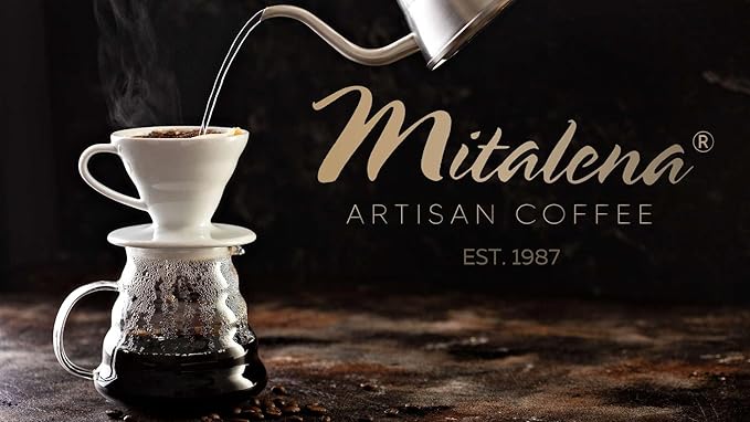 Mitalena French Roast Organic Coffee Pods - Dark Roast Low Acid Coffee for Keurig K-cup 72 Cups