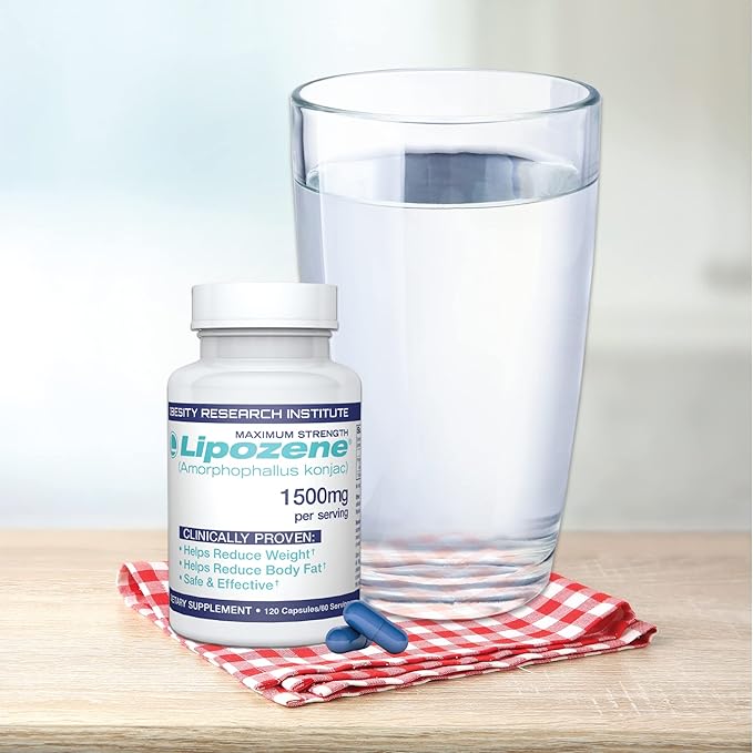 Lipozene Diet Pills - Weight Loss Supplement - Three 30-Capsule Bottles 90 Capsules Total