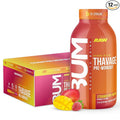 RAW Ready to Drink Pre-Workout Drink - BUM Thavage RTD Preworkout Shakes - Energy Supplement Drinks with Beta Alanine L-Citrulline &amp Caffeine - Zero Sugar (12 Pack Strawberry Mango)