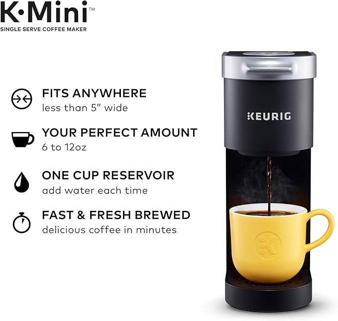 Keurig K-Mini Single Serve Coffee Maker with Green Mountain Breakfast Blend Coffee Pods 32 count