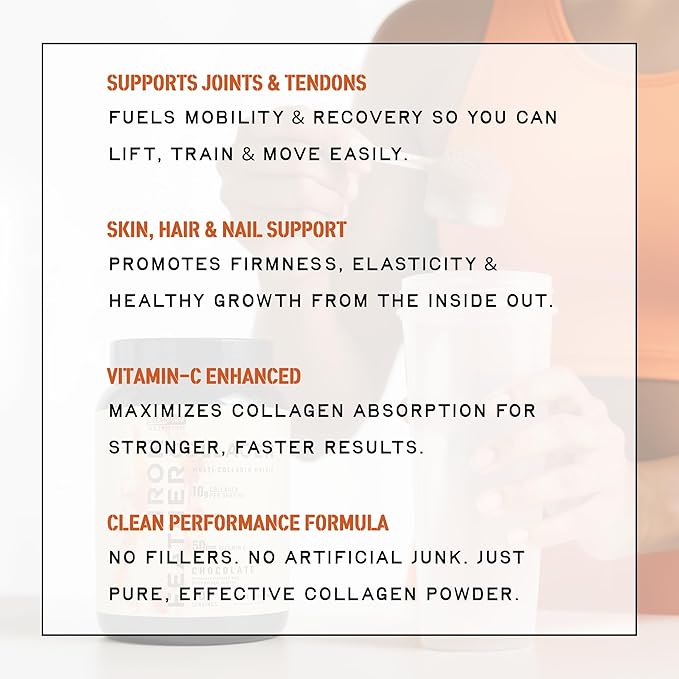 Iron Feather Collagen Powder | Chocolate | Multi-Collagen Protein with Vitamin C | Supports Joints Tendons Recovery Skin Hair and Nails | 10g Protein per Scoop | Clean and Functional Nutrition
