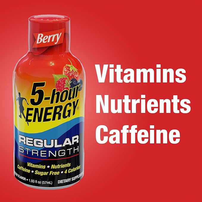 5-hour ENERGY Shot Regular Strength Berry 1.93 oz 48 Pack