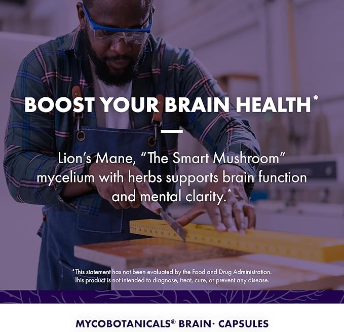 Host Defense MycoBotanicals Brain Capsules 120 ct (Pack of Two 60 ct Units)