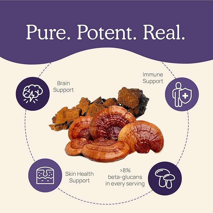 Real Mushrooms Zinc and Vitamin D2 Capsules – with Organic Chaga and Reishi Mushroom Extracts – Vitamins for Overall Wellness Support – Vegan Non-GMO Gluten-Free – 120 Count Mushroom Supplement