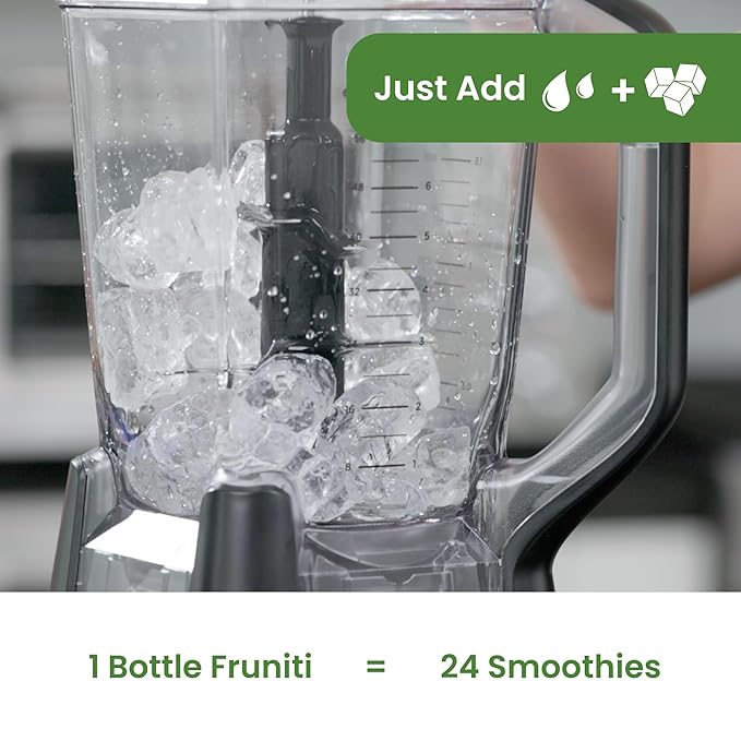 Fruniti Super Greens Smoothie Mix - Cleanse + Detox - No Sugar Added - Fruit + Veggie Puree - Spirulina Spinach Kale Cucumber Lemongrass Apple Banana Kiwi - Makes 24 Smoothies