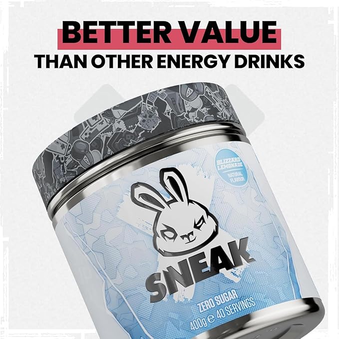 SNEAK Energy Drink Powder | Blizzard Lemonade | No Sugar. No Nasties. Just Natural Caffeine Focus-Boosting Nootropics | 40 Servings