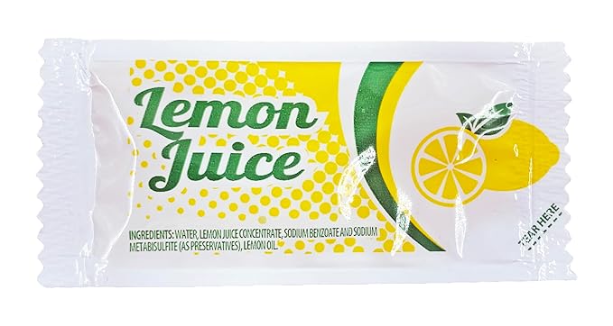 Lemon Juice | 4 Gram Portion Control Packets | Made in America | By Dasher's Spice &amp Beans | 200 Count