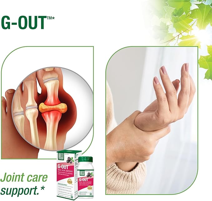 Bell G-Out Uric Acid Cleanse | Recommended for Gout - A Unique Blend of Herbal Extracts That Helps Maintain Uric Acid Levels Within The Normal Range Uric Acid Relief Uric Acid Flush| 60 Capsules