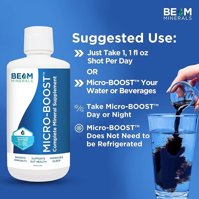 BEAM Minerals Micro-Boost | Complete Mineral Supplement | All The Minerals Without All The Pills | 32 fl Oz