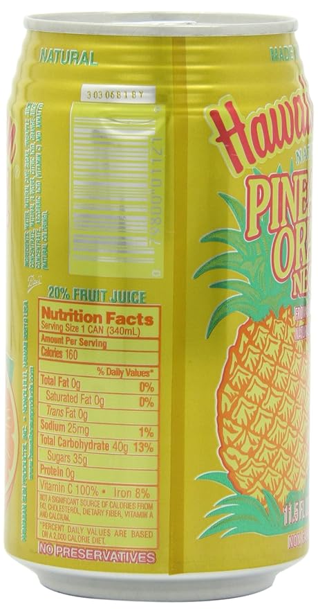 Hawaiian Sun Nectar Pineapple-Orange 11.5-Ounce (Pack of 6)