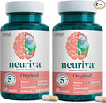 NEURIVA Original Brain Supplement for Memory Focus &amp Concentration + Learning &amp Accuracy with Clinically Tested Nootropics Phosphatidylserine and Neurofactor Caffeine Free 30 Capsules (2 Pa